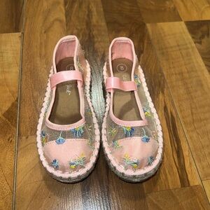 Cat & Jack Pink Floral Kids Slippers